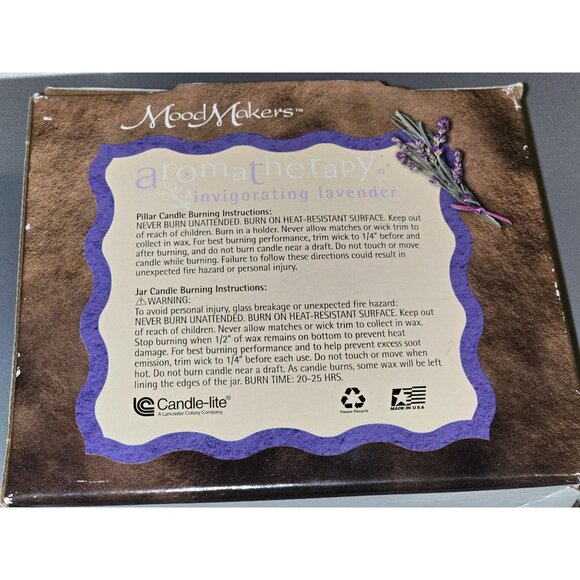 Candle-Lite Aromatherapy Mood Makers Invigorating Lavender Scented Candle Set - Picture 3 of 4